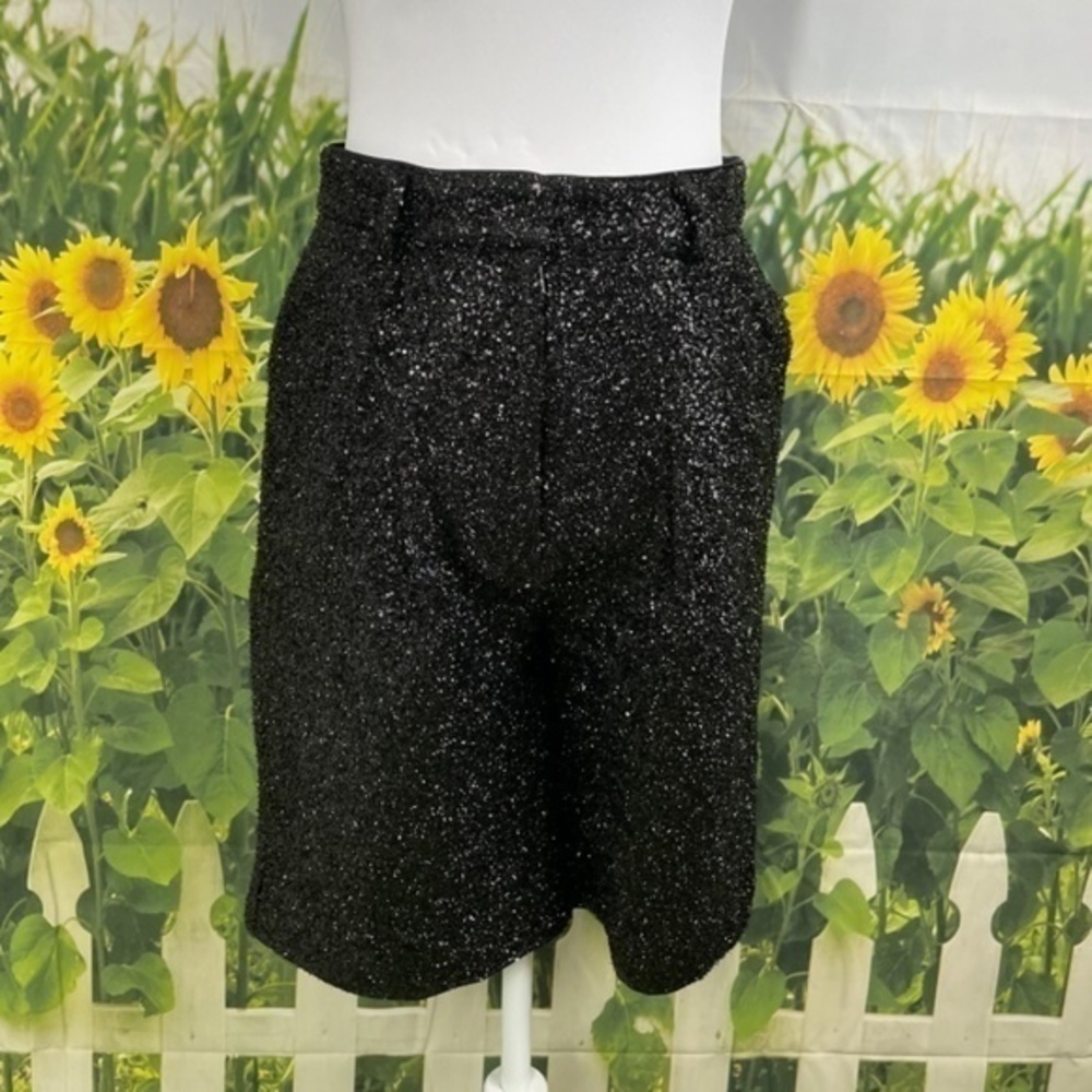 EXPRESS Black Tinsel Bermuda Shorts 4 - Picture 4 of 14
